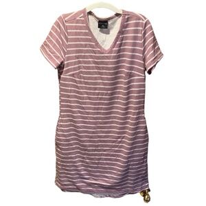 32 Degrees Cool V-neck Striped Dress Small